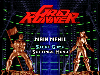 Grid Runner title screen for Playstation
